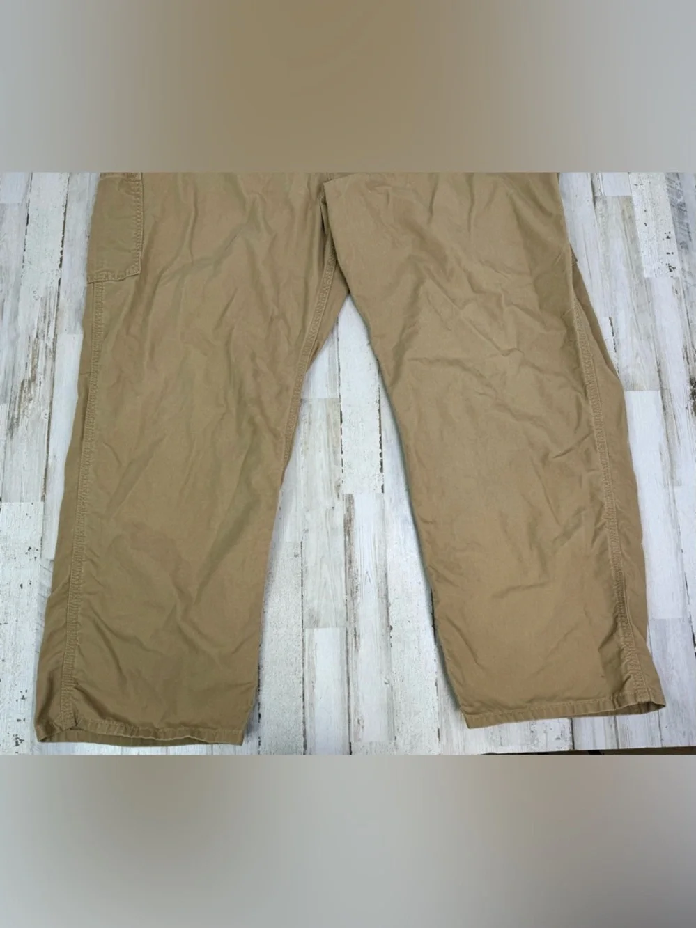 Carhartt Men's Tan Carpenter Cargo Tan Pants Size 48x31 Loose Fit